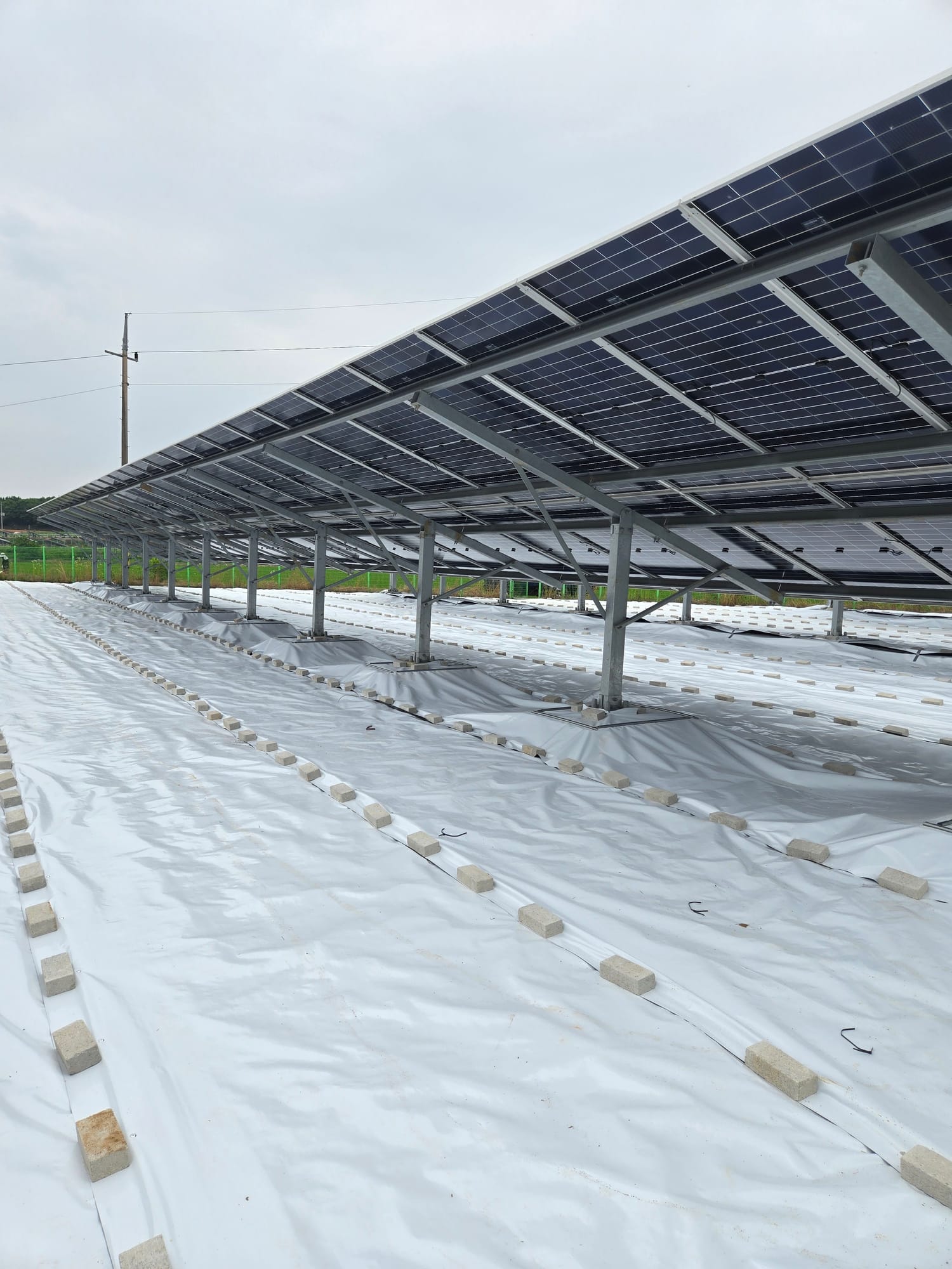 전북 부안군 300kW 태양광 반사매트 시공 현장