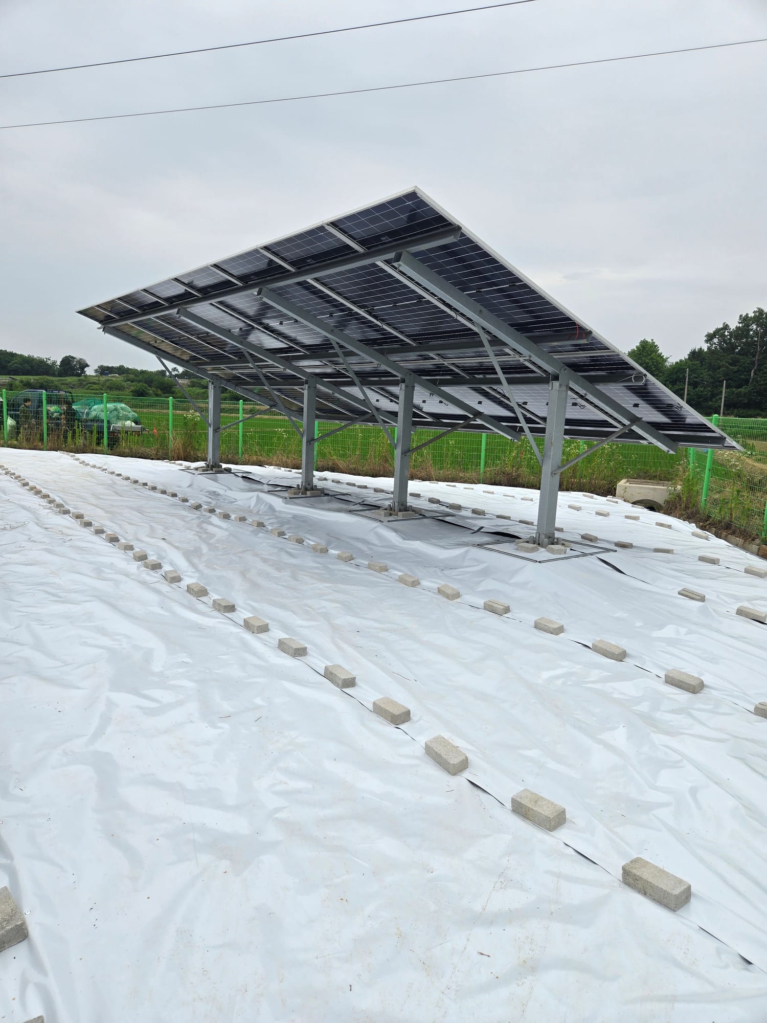 전북 부안군 300kW 반사매트 시공 사진 2